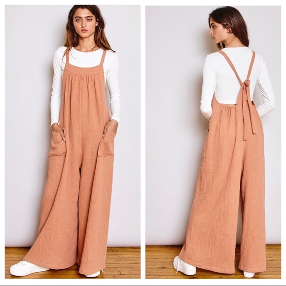 ✨LAST ONE✨Cotton Gauze Boho wide leg jumpsuit - Picture 3 of 3